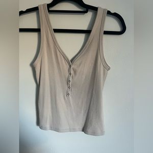 Cream/Taupe Tank - Abercrombie and Fitch